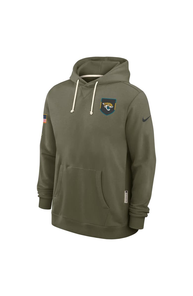 Nike Men's Nike Olive Jacksonville Jaguars 2025 Salute to Service Sideline Standard Issue Dri-FIT Hoodie, Alternate, color, Olive