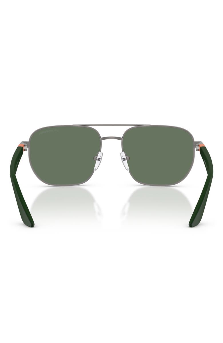 Emporio Armani Kids' 51mm Square Sunglasses, Alternate, color, Matte Gunmetal / Dark Green