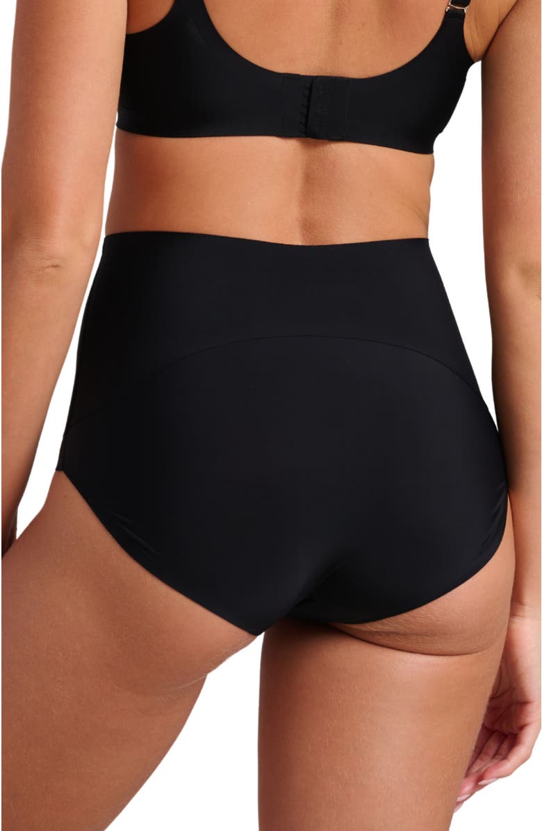 Siella Invisible High Waist Shaping Brief, Alternate, color, Black