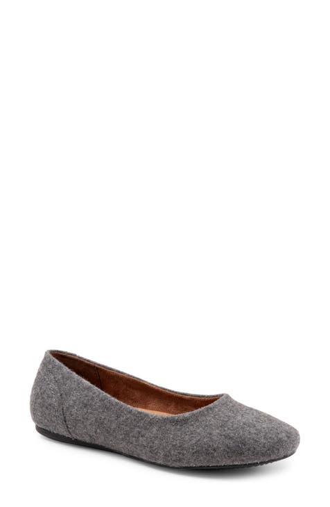 Grey ballet flats online