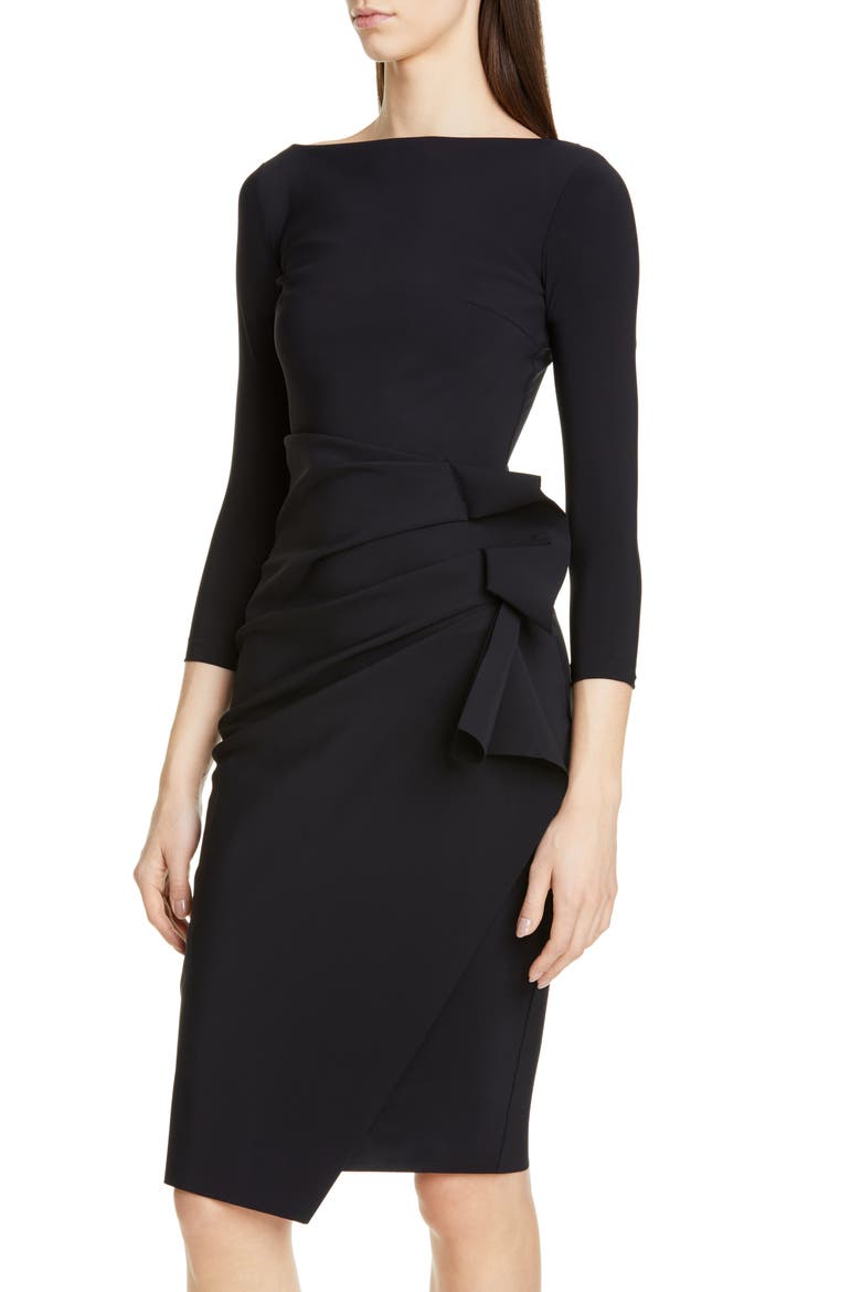 Zelma Cocktail Dress, Alternate, color, BLACK
