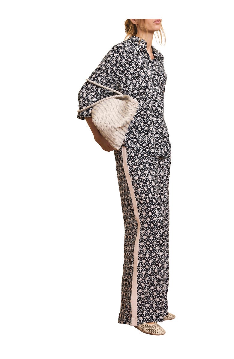 MINT VELVET Geometric Print Wide Trousers, Alternate, color, Blue