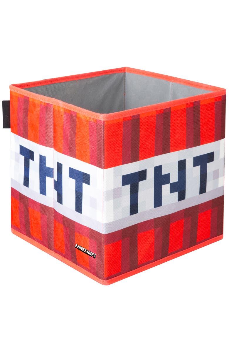 MINECRAFT Fabric Storage Boxes 2 Piece Tnt & Grass Block, 10 Inches, Alternate, color, Multicolored