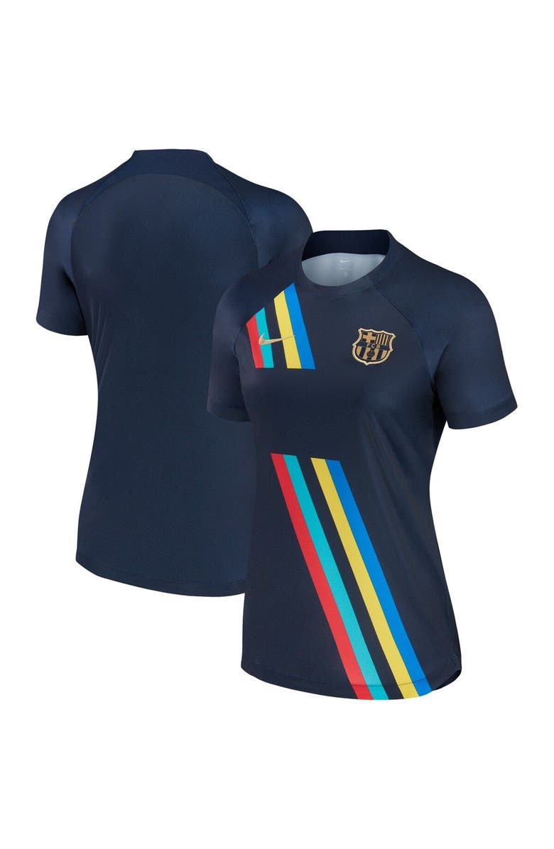 Nike Women's Nike Navy Barcelona 2022/23 Pre-Match AWAY Performance Top, Main, color, Navy