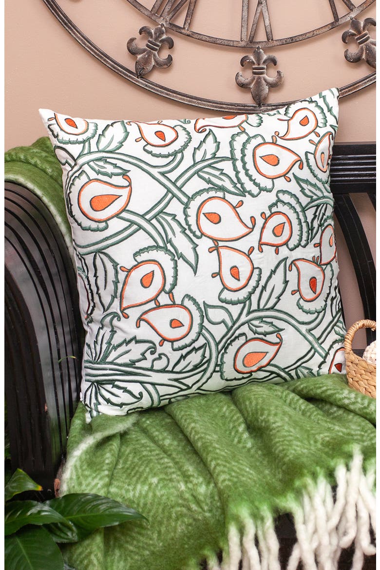 Celeste Embroidered Throw Pillow, Alternate, color, WHITE