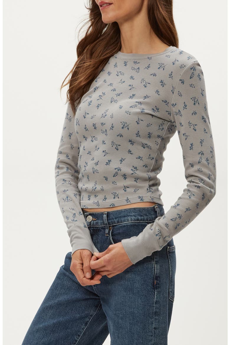 Palmer Floral Long Sleeve Thermal T-Shirt, Alternate, color, STERLING