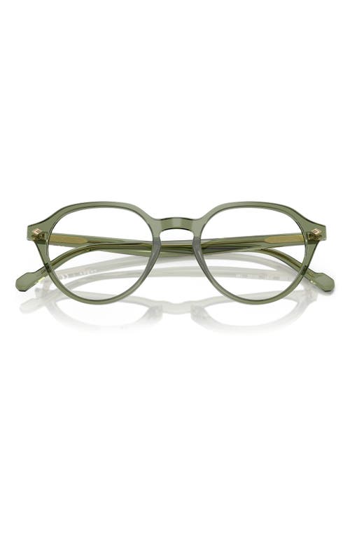 Vogue 48mm Phantos Optical Glasses In Transparent Green