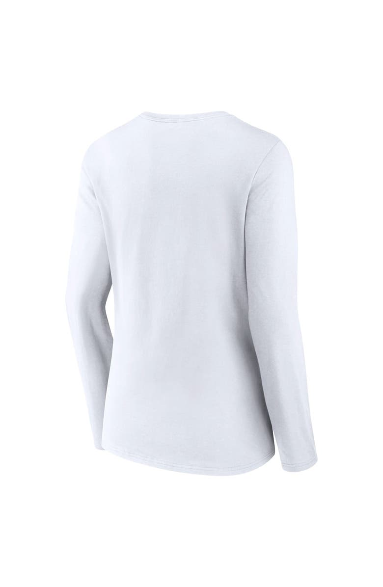 FANATICS Women's Fanatics White Detroit Lions 2024 NFC North Division Champions Conquer Long Sleeve V-Neck T-Shirt, Alternate, color, 