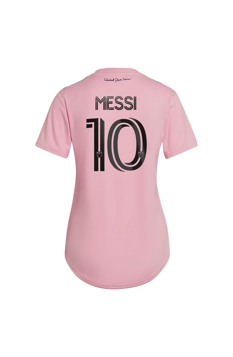 adidas Women's adidas Lionel Messi Pink Inter Miami CF 2023 The Heart Beat Kit Replica Jersey, Alternate, color, 