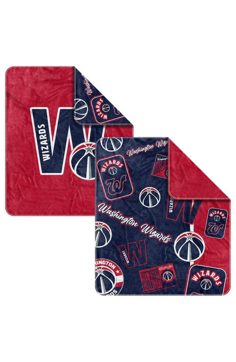 LOGO BRANDS Washington Wizards 50" x 60" Dream Weave Throw Blanket, Main, color, Navy