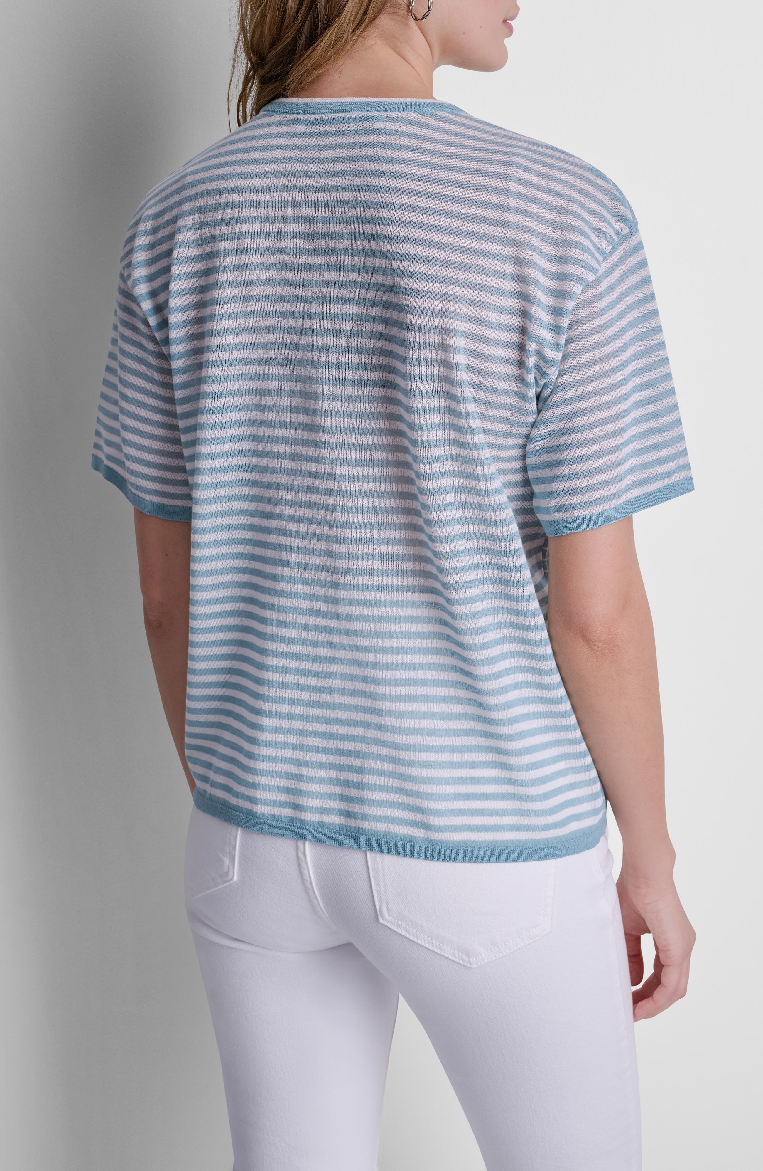 Stripe Short Sleeve Sweater - image 2