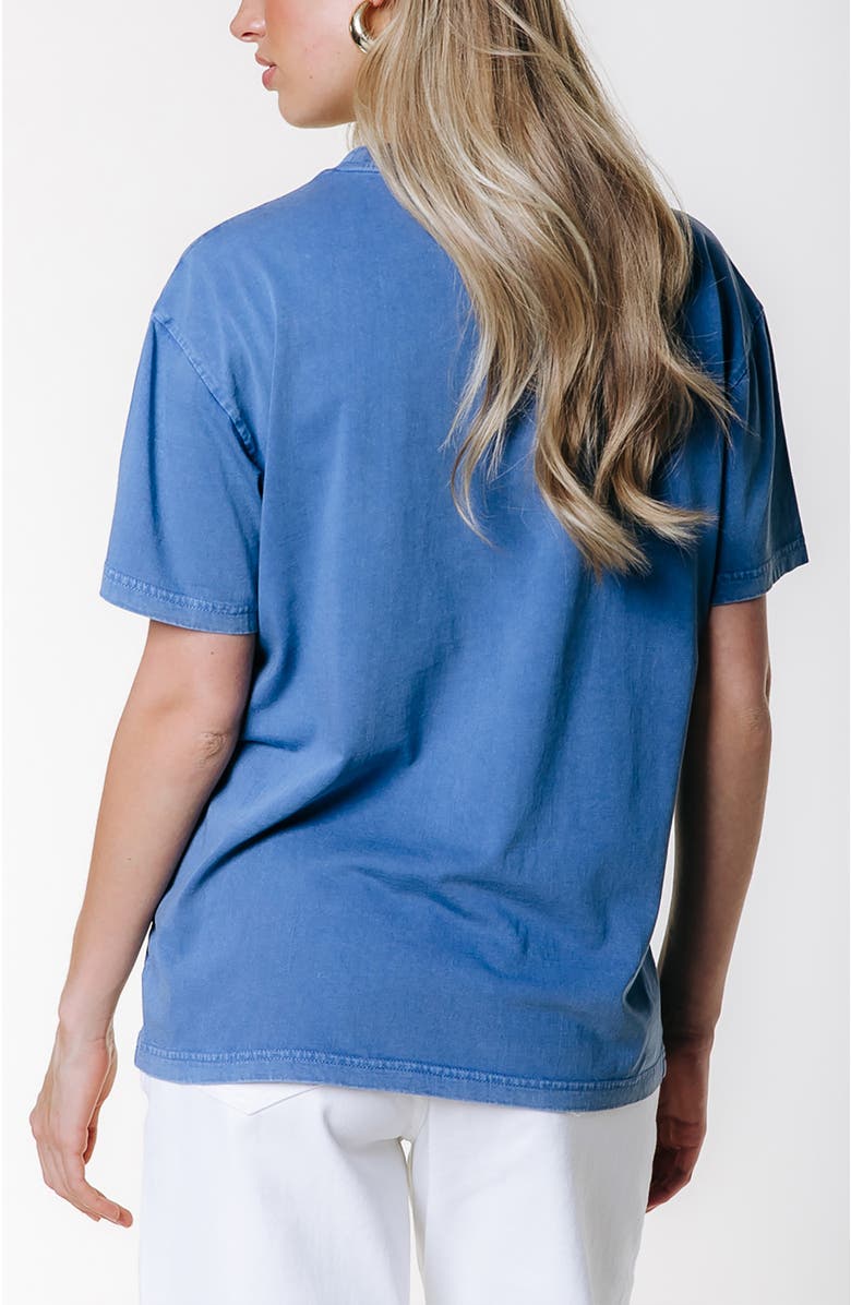 Colourful Rebel Champs 92 Washed Loosefit Tee, Alternate, color, Blue