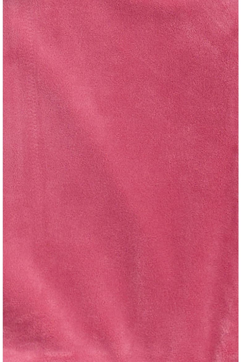 Kids' Crystal Stud Velour Full Zip Hoodie, Alternate, color, ROSE PINK