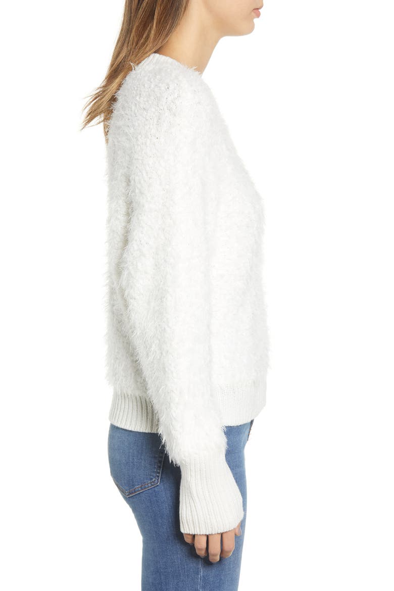 Fluffy Dolman Sweater, Alternate, color, IVORY