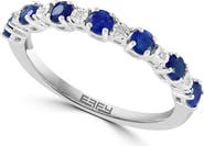 EFFY Sapphire & Diamond Sterling Silver Band Ring