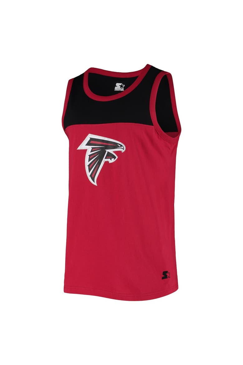 Men's Starter Red/Black Atlanta Falcons Team Touchdown Fashion Tank Top, Alternate, color, Red