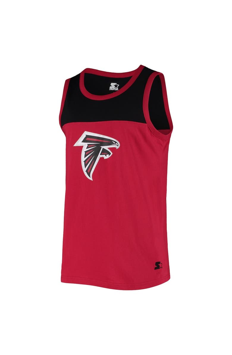 STARTER Men's Starter Red/Black Atlanta Falcons Team Touchdown Fashion Tank Top, Alternate, color, Red