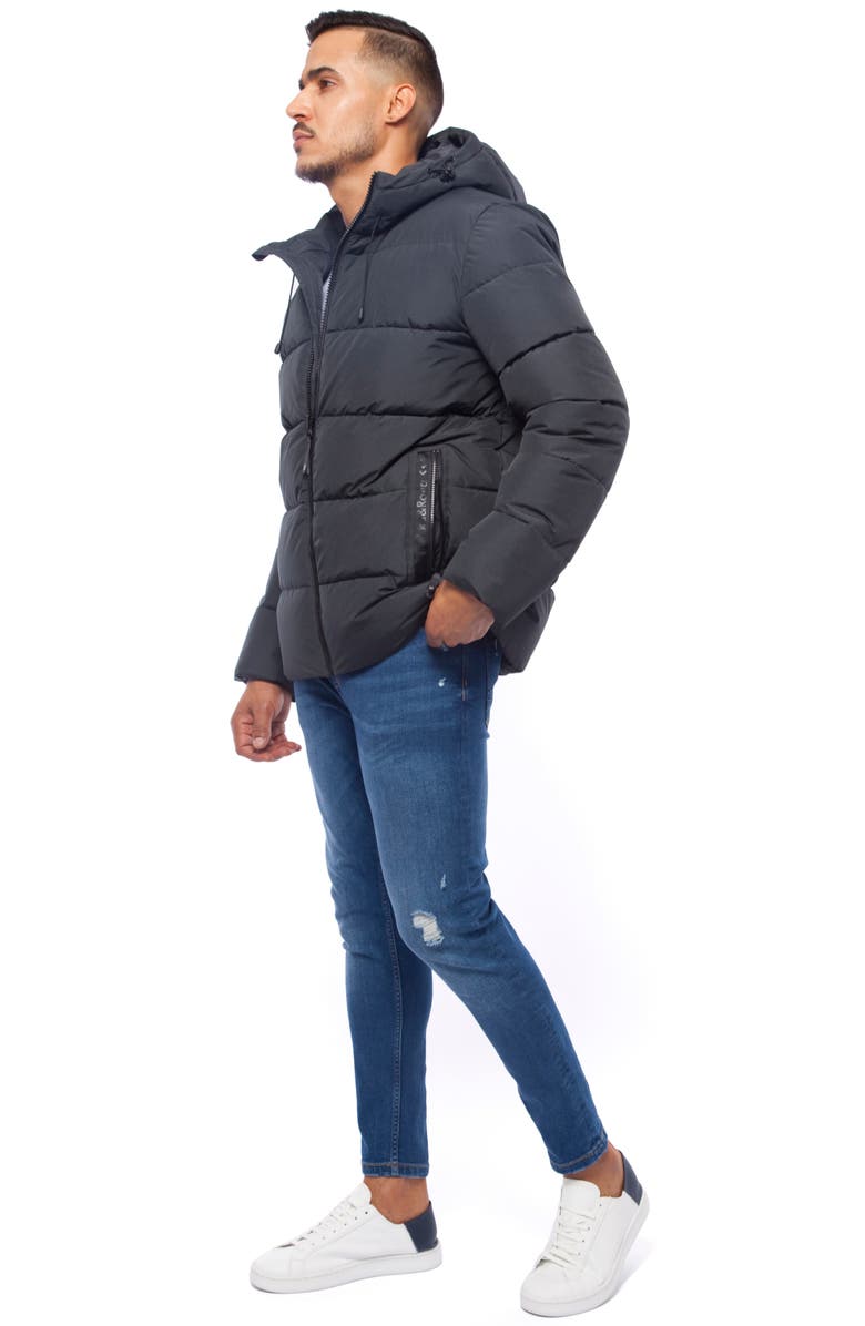 Rokka&Rolla Heavyweight Thermal Heat Puffer Jacket, Alternate, color, Black Stone