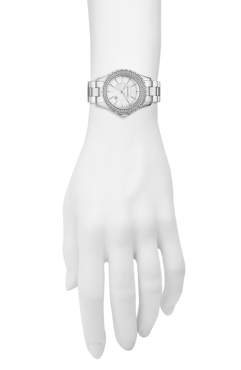 MICHAEL Michael Kors Michael Kors 'Mini Madison' Twin Row Crystal Watch, 33mm, Alternate, color, 