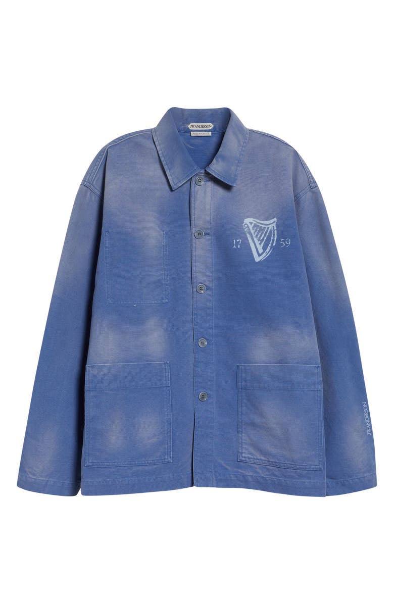 JW Anderson x Guinness Cotton Canvas Chore Jacket, Main, color, 