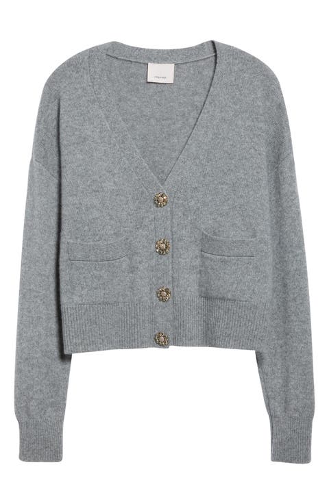Kavita Rhinestone Cashmere Cardigan