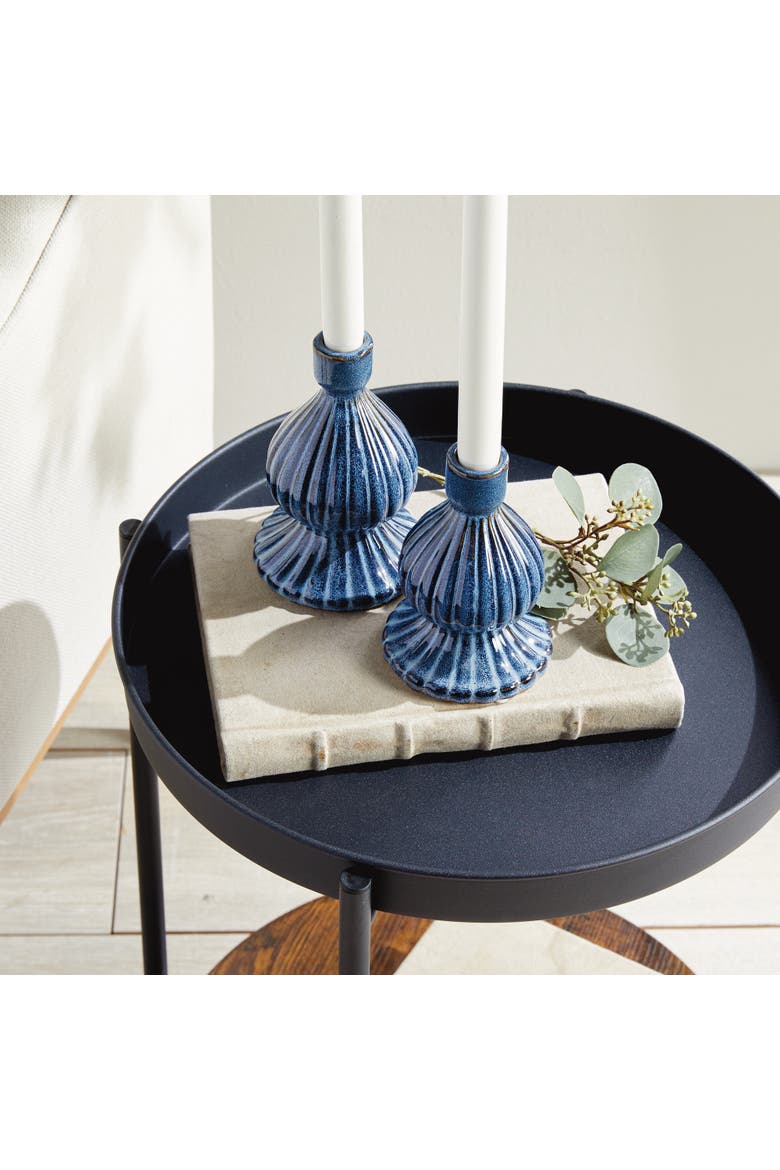 Mela Taper Candle Holders Set of 2, Alternate, color, Blue