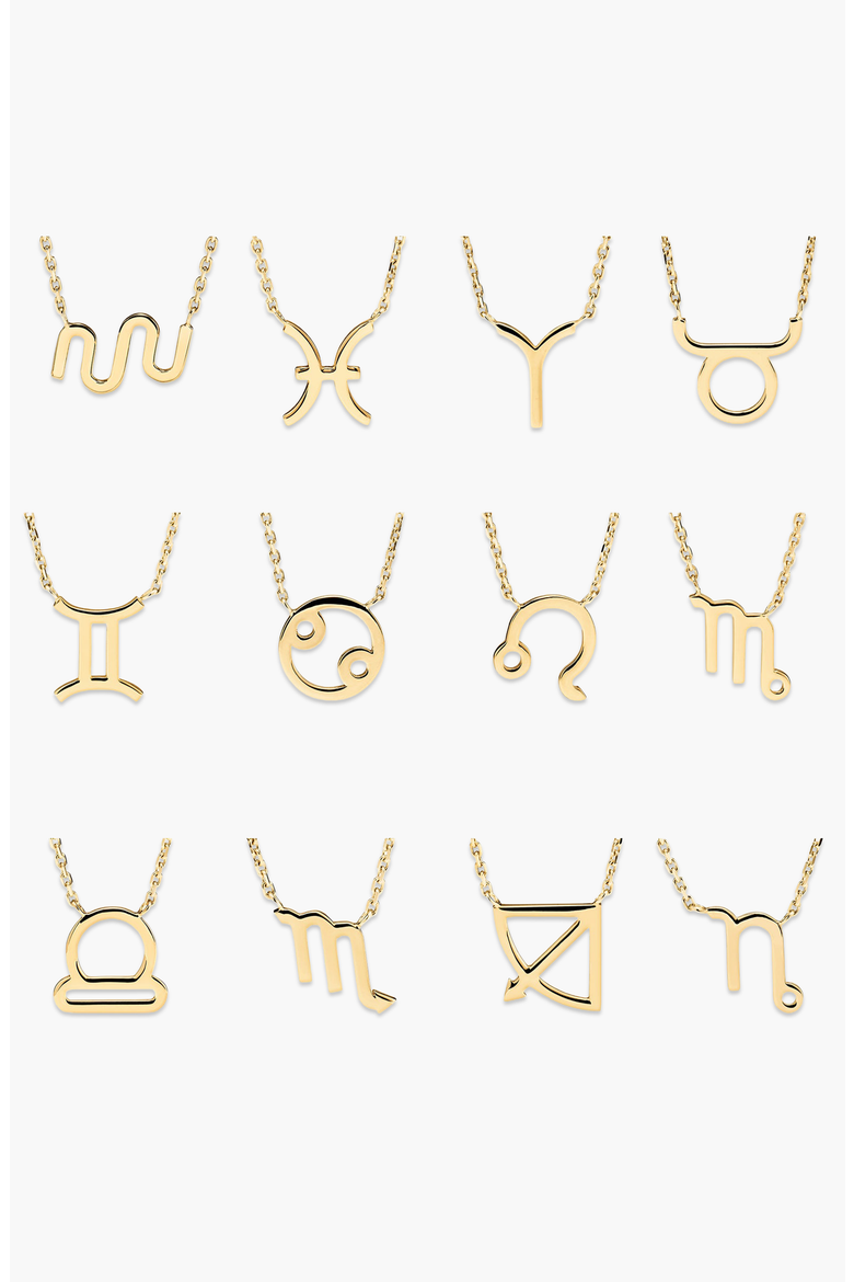 Zodiac Sign Necklace, Alternate, color, Cancer