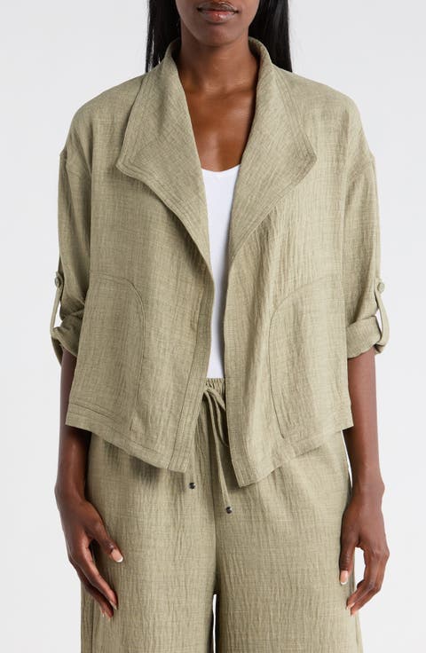 Textured Drape Jacket
