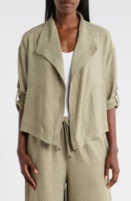 MAX STUDIO Textured Drape Jacket