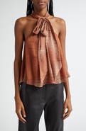 Ramy Brook Boone Tie Neck Sleeveless Top