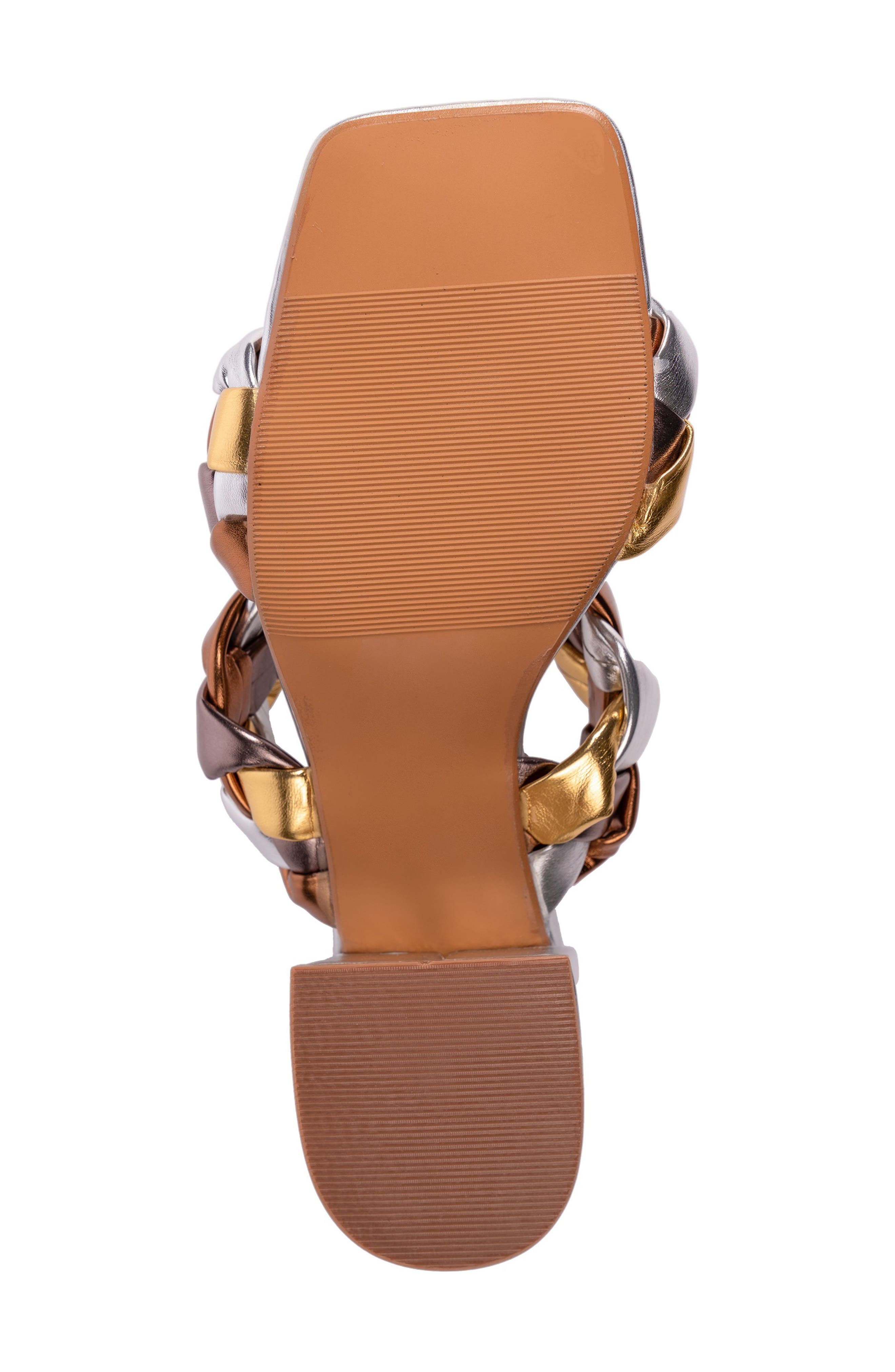 Twist Slide Sandal, Alternate, color, METALLIC MULTI
