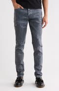 PURPLE BRAND Aden Coated Mid Rise Skinny Jeans