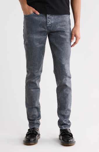 Aden Coated Mid Rise Skinny Jeans