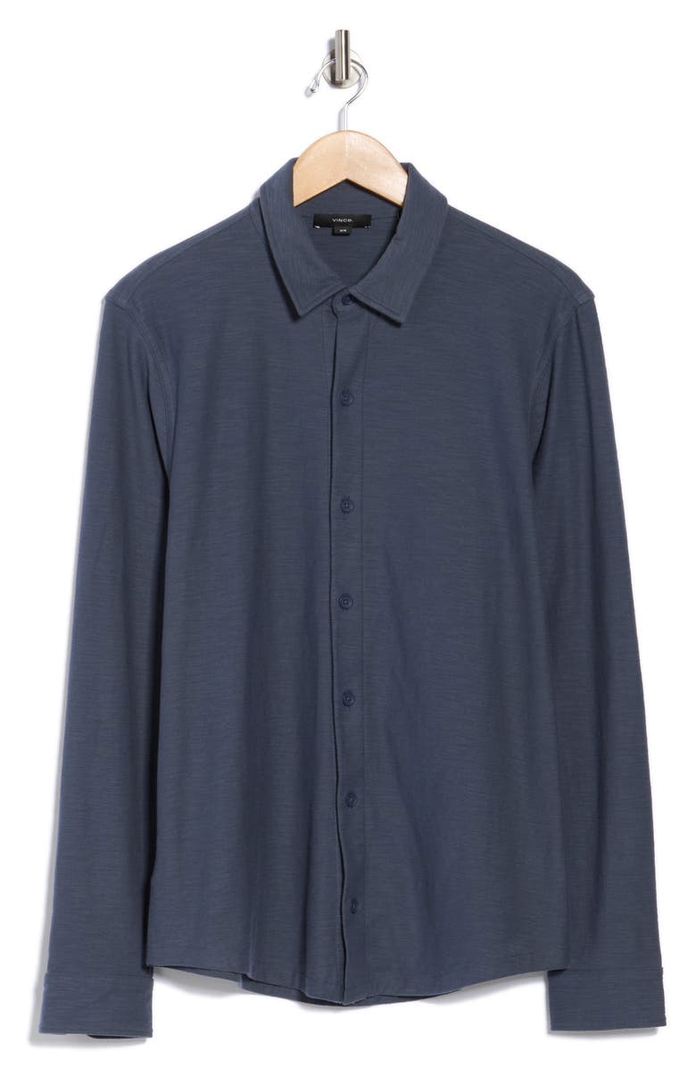 Vince Heavy Slub Button-Up Shirt, Alternate, color, Venice Blue