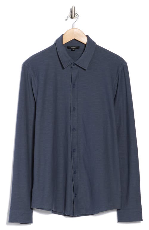 Vince Heavy Slub Button-up Shirt In Blue
