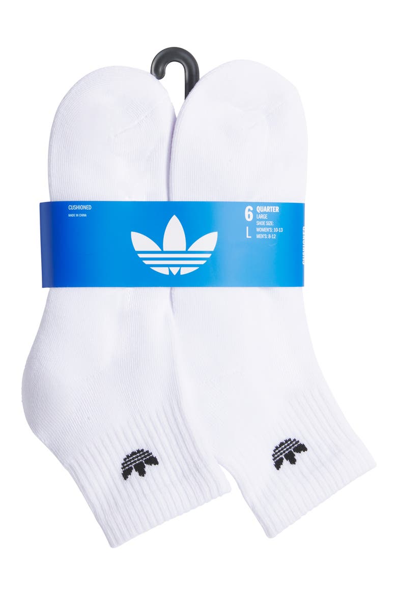 Gender Neutral Originals 6-Pack Classic Cushioned Crew Socks, Alternate, color, WHITE