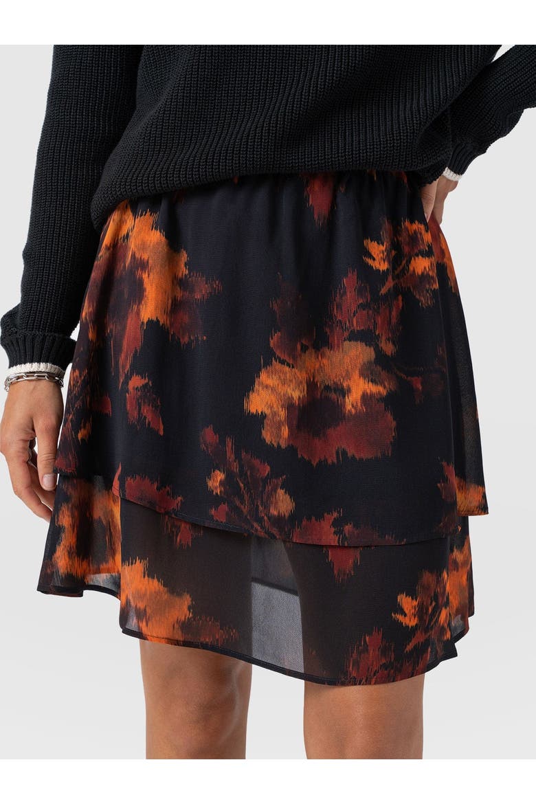 Etta Mini Layered Skirt, Alternate, color, Autumn Floral