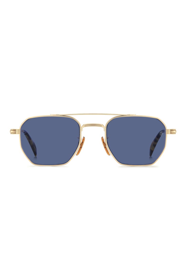 52mm Navigator Sunglasses, Main, color, GOLD HONEY HAVANA/ BLUE AVIO