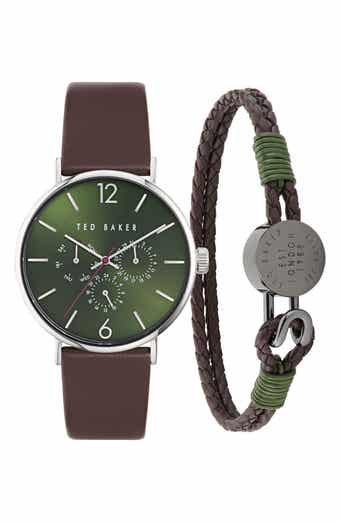Ted Baker Phylipa Multifunction Leather Strap Watch & Bracelet Set, 41mm