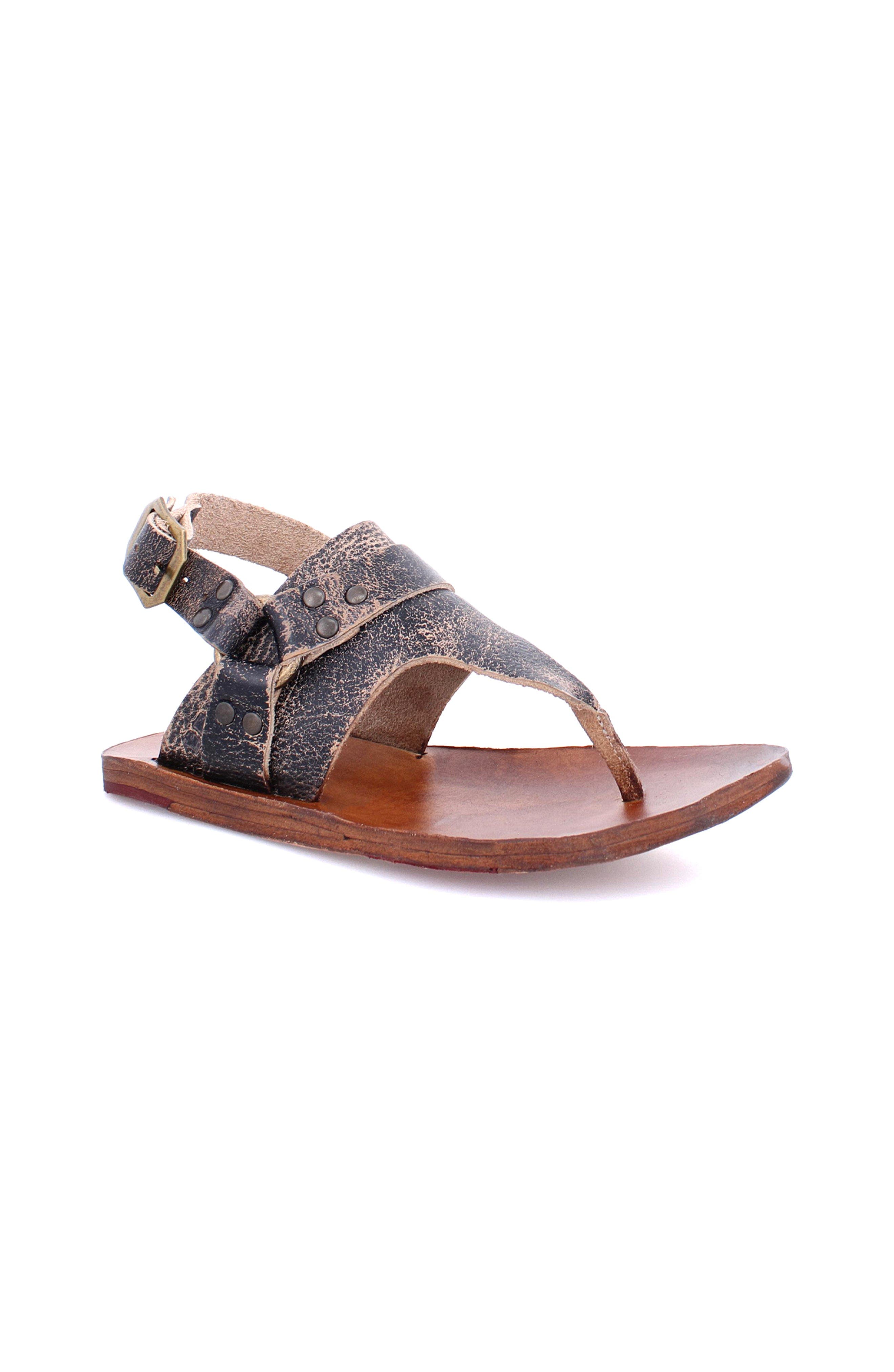 Bed Stu Callista Artisan Sandal, Main, color, Black Lux