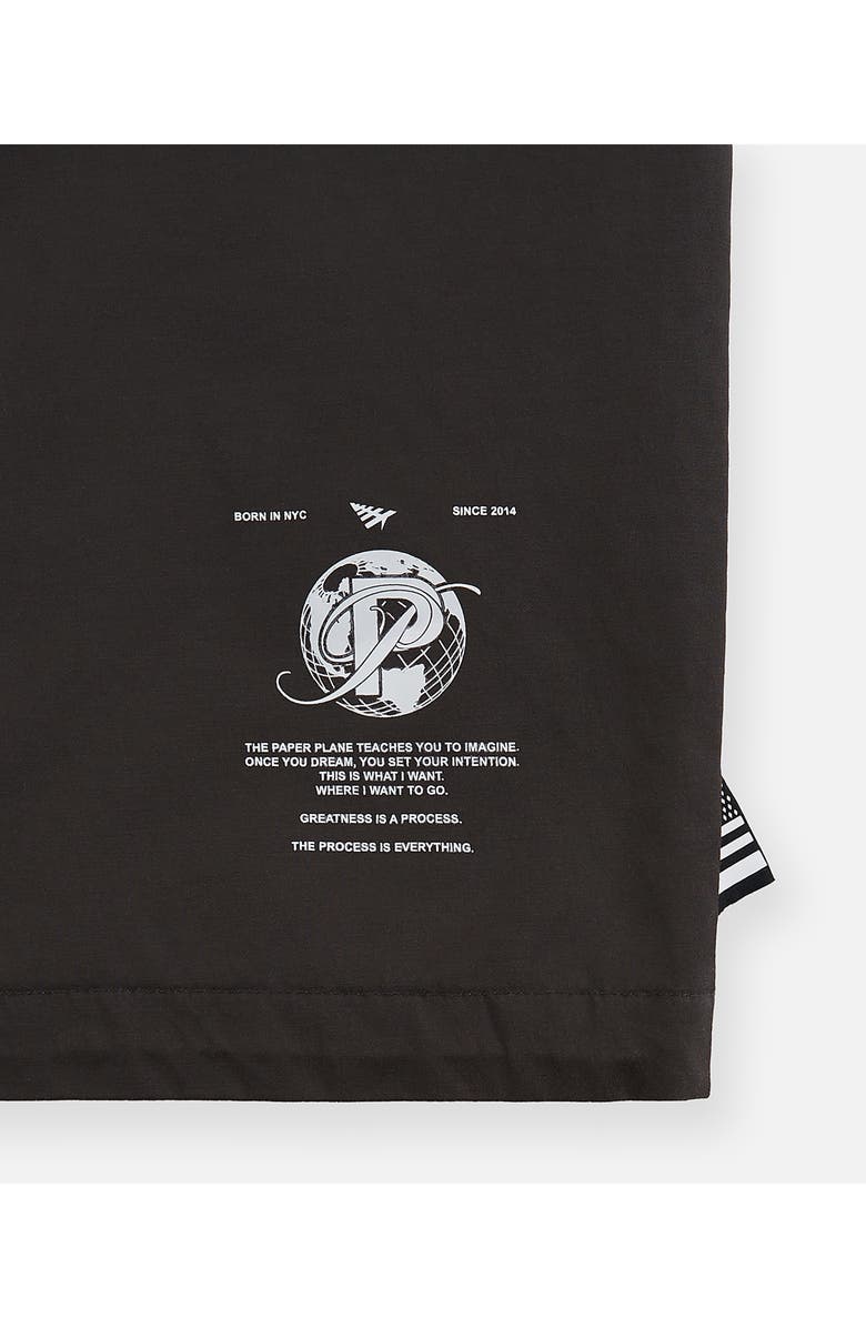 PAPER PLANES Planes Hooded Cotton Blend Jacket, Alternate, color, Charcoal