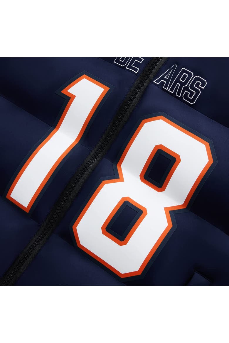 Unisex Caleb Williams Navy Chicago Bears Player Puffer Vest, Alternate, color, Navy