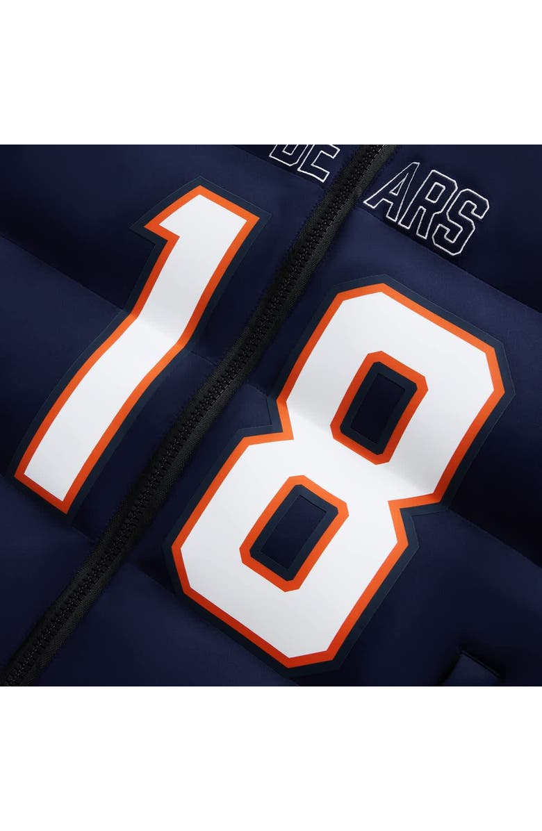 Off Season Unisex Caleb Williams Navy Chicago Bears Player Puffer Vest, Alternate, color, Navy