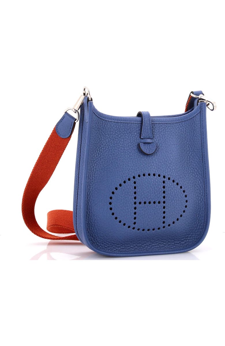 Pre-Owned Hermes Evelyne Bag Gen III Clemence TPM, Alternate, color, Bleu Agate