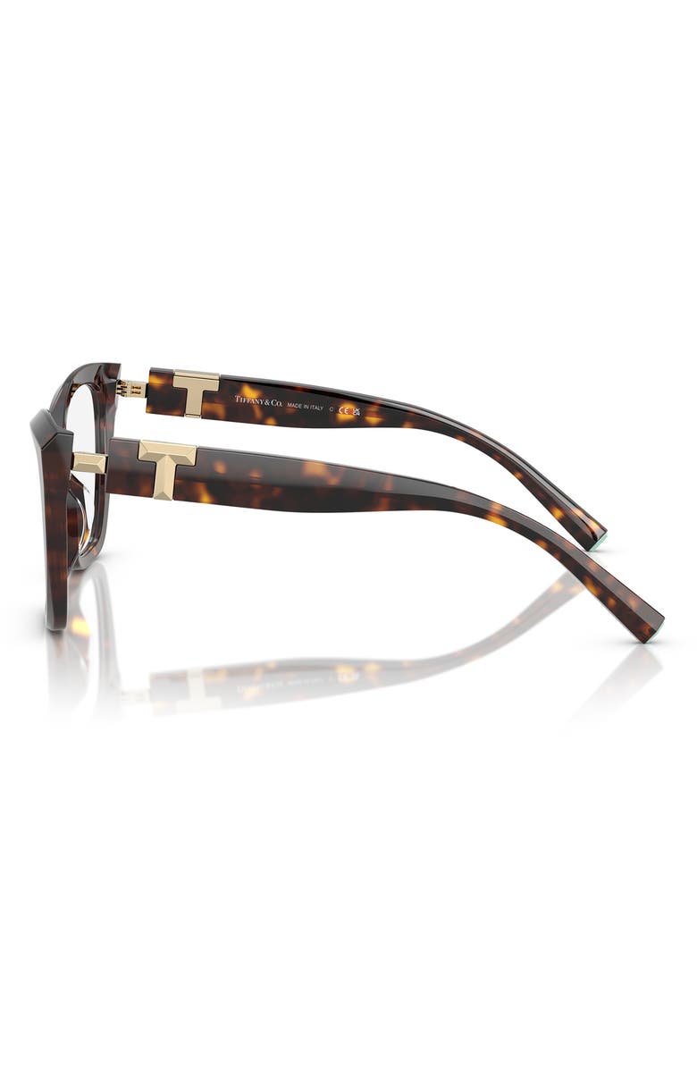 Tiffany & Co. 52mm Cat Eye Optical Glasses, Alternate, color, Havana / Demo Lens