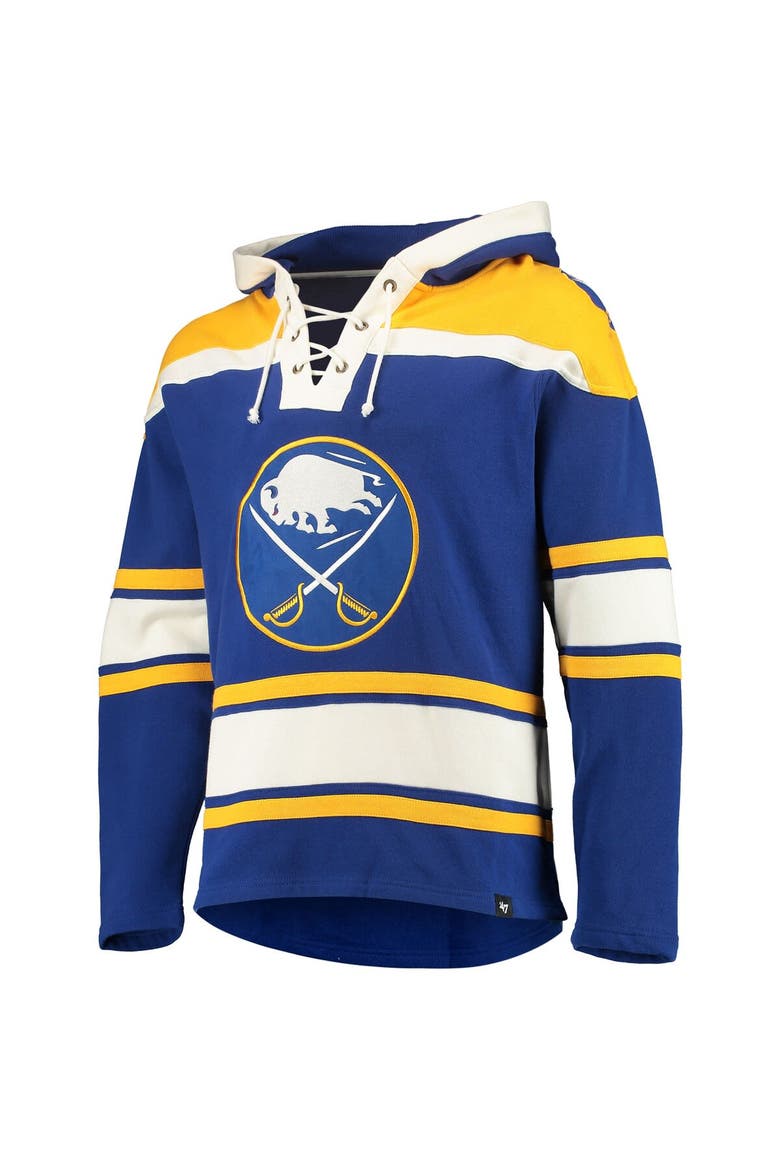 Men's '47 Royal Buffalo Sabres Superior Lacer Pullover Hoodie, Alternate, color, Royal