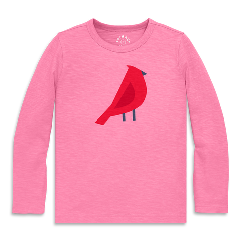 Kids Long Sleeve Cardinal Tee
