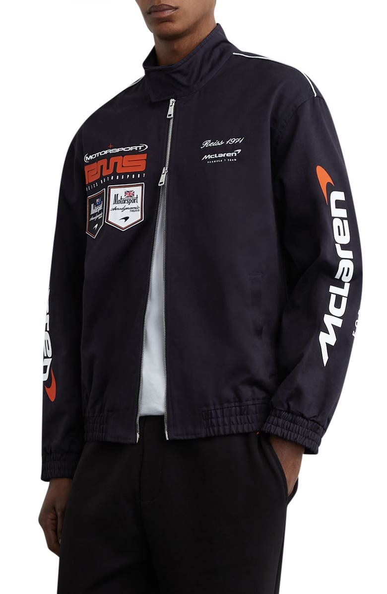 Reiss McLaren F1 Mercer Jacket, Main, color, Navy