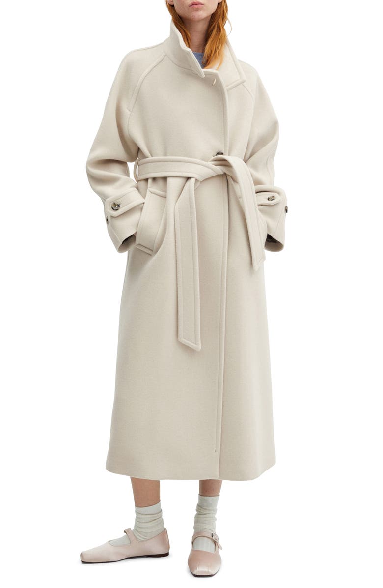 MANGO Virgin Wool Blend Coat, Main, color, 