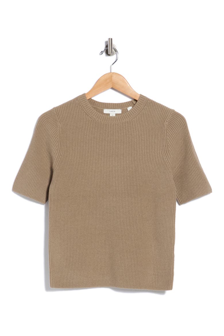 Textured Short Sleeve T-Shirt, Alternate, color, MOON MOSS